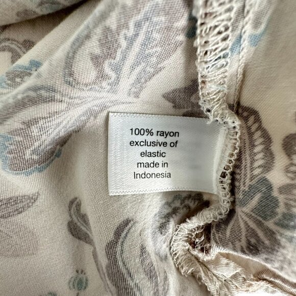 Lane Bryant Plus Size Smocked Floral Top Short-Sleeve Split-Neck Bib Top (14) - Picture 10 of 15